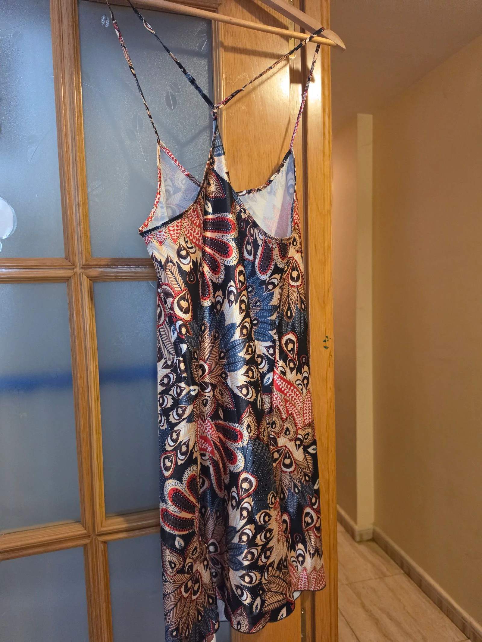 Vestido/Camisola de cetim estampado – photo 6